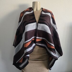 Renee C. Multicolor Striped Cape